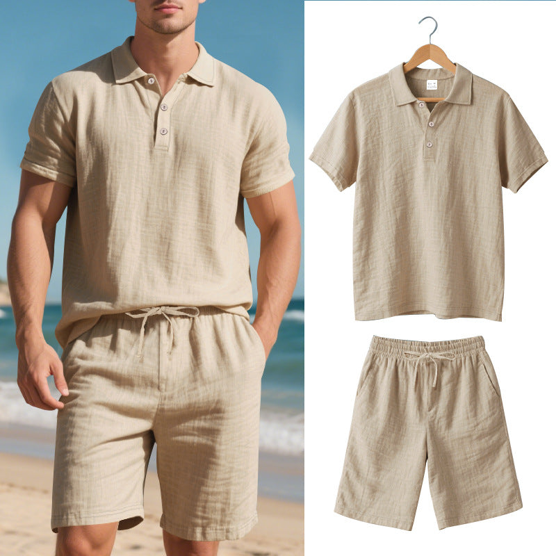 Two-Piece Polo Shirt and Shorts Set