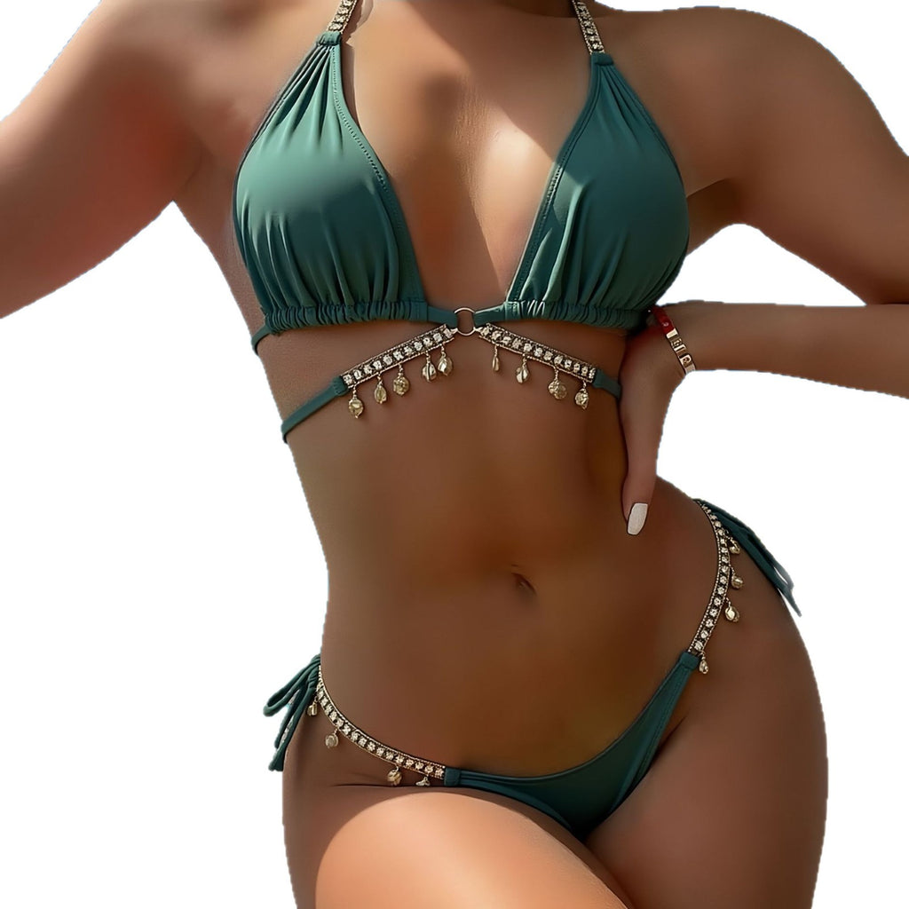 Womens Chain Detail Bikini Swimsuit