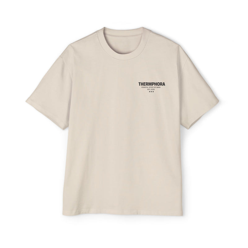 Oversized Tee – Coastal State of Mind (Cream)