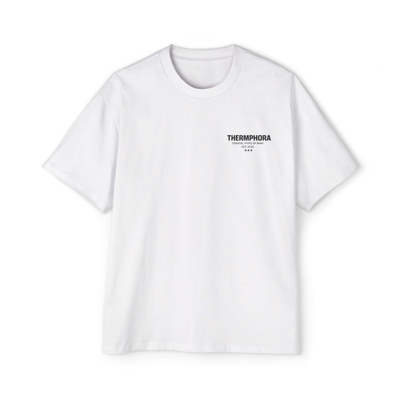 Oversized Tee – Coastal State of Mind (Cream)
