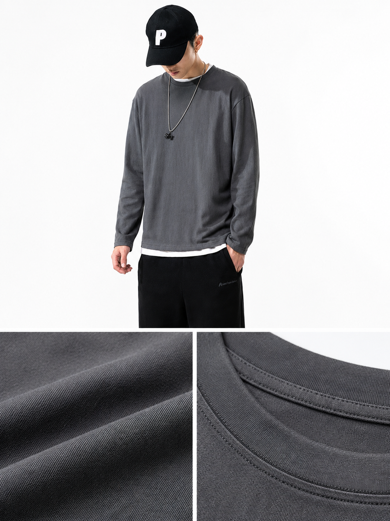 Camiseta Oversize de Manga Larga para Hombre