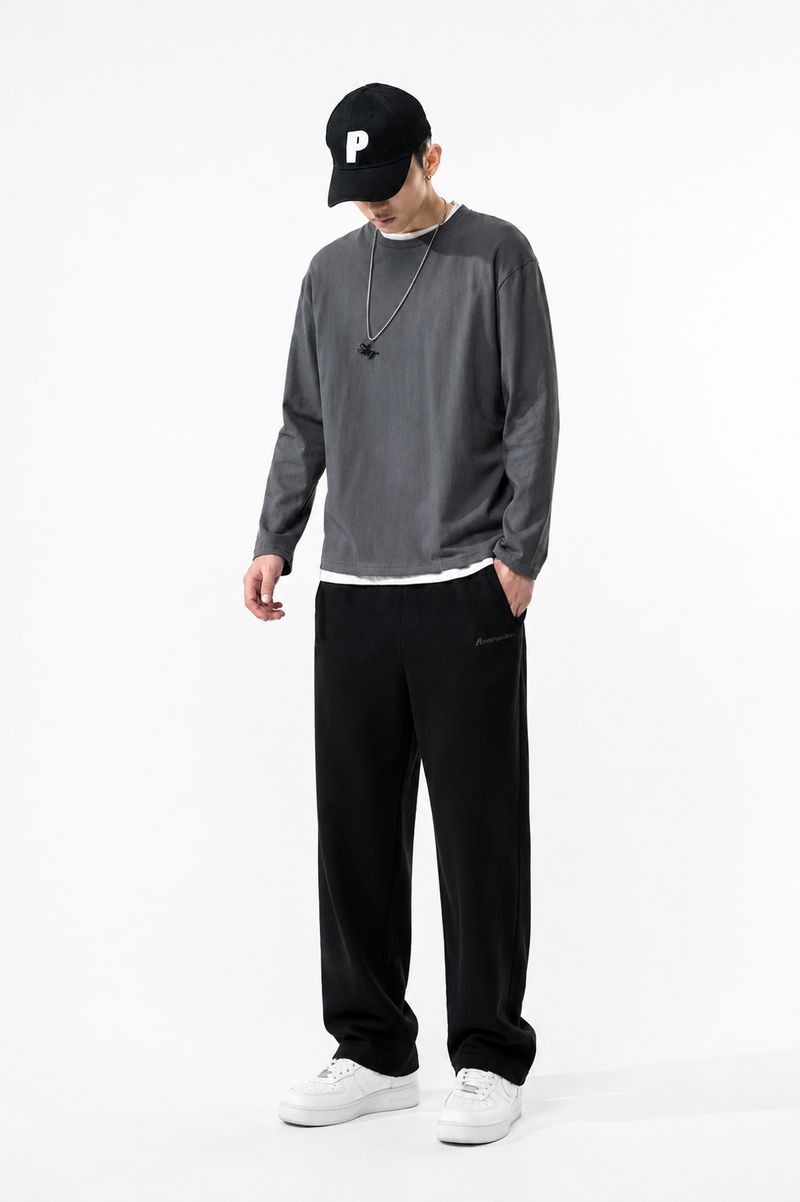 Camiseta Oversize de Manga Larga para Hombre