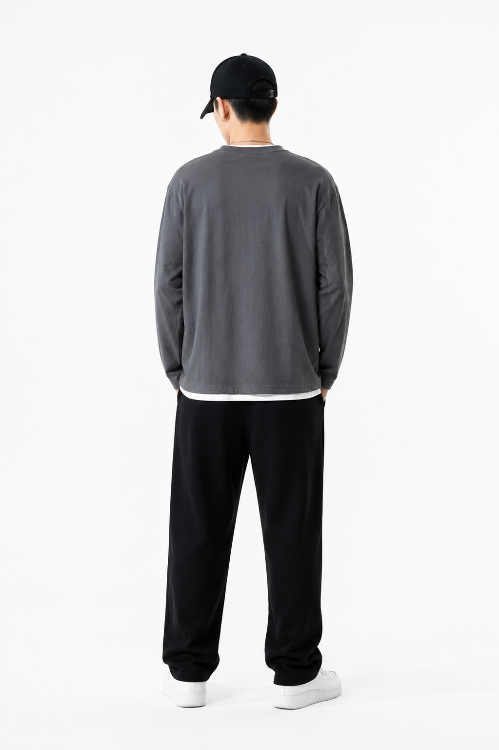 Camiseta Oversize de Manga Larga para Hombre