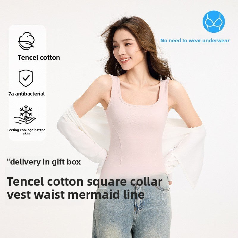 Women with wide-shouldered halter tops