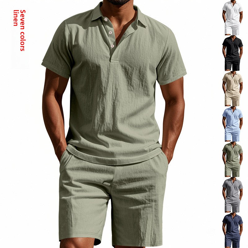 Two-Piece Polo Shirt and Shorts Set
