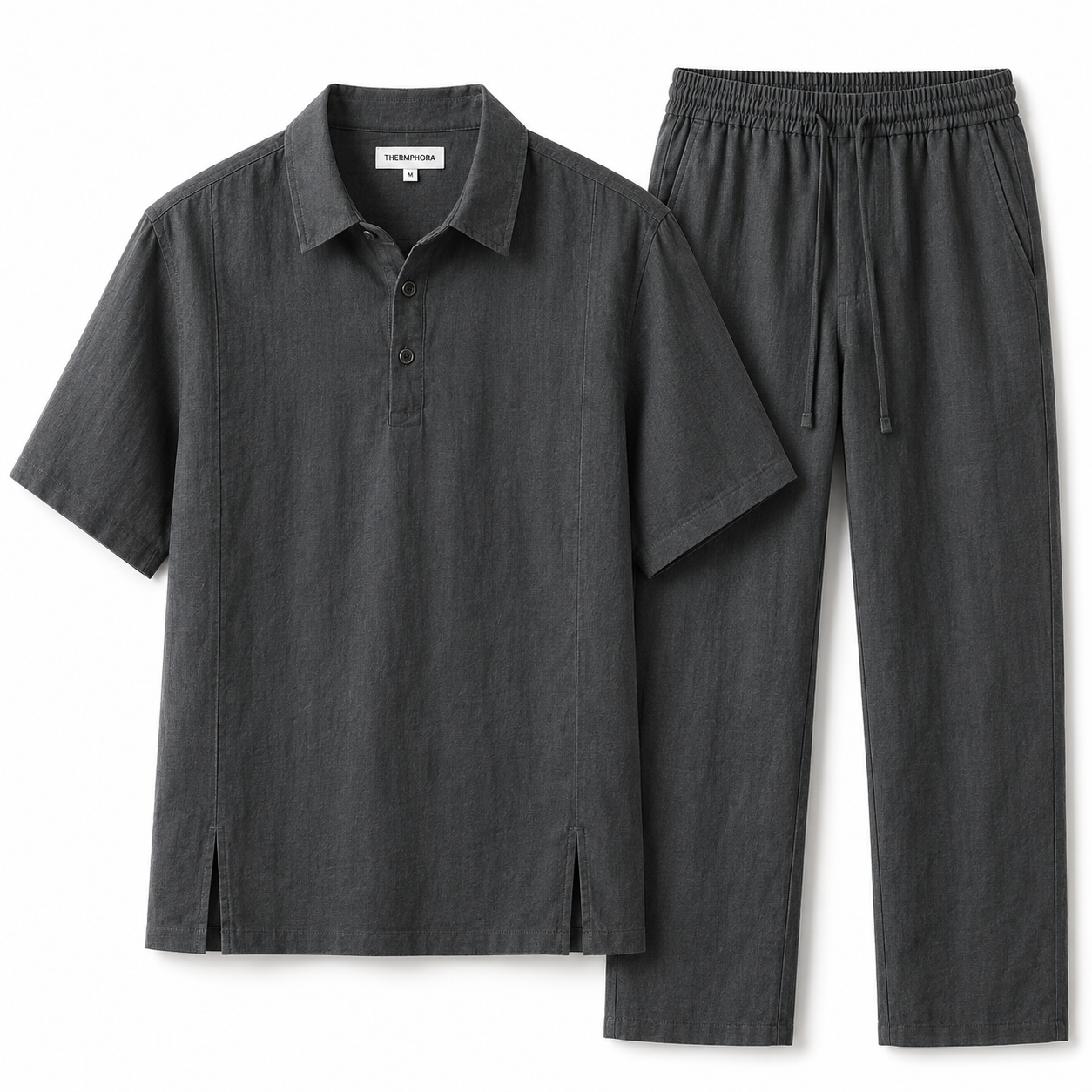 Conjunto de Lino para Hombre – Camisa Polo y Pantalón