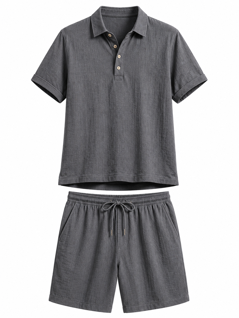 Conjunto Polo y Pantalón Corto de Lino