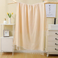 Pinstripe Turkish Beach Towel with Tassels