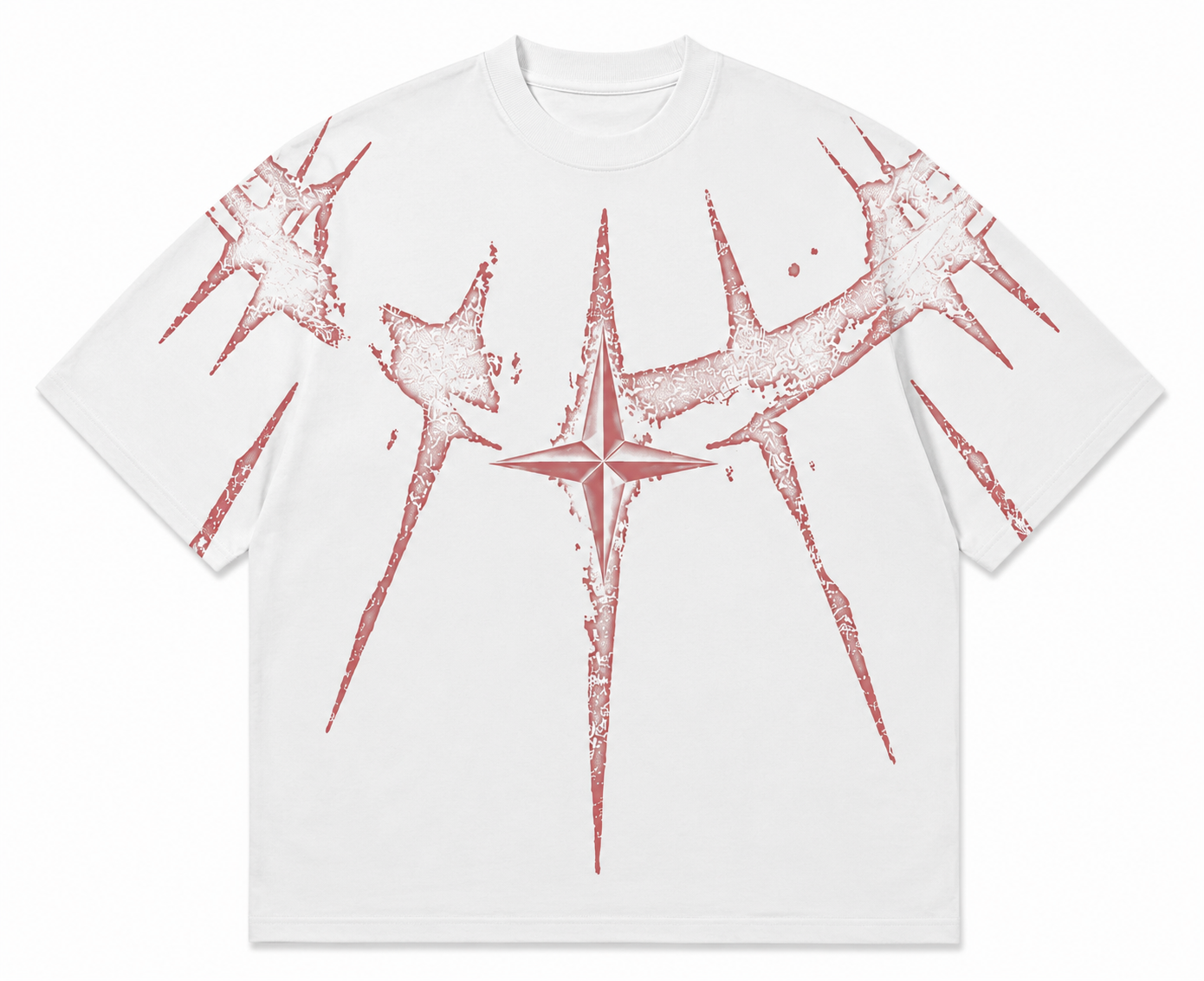 THERMPHORA — Distressed Star Oversized T-Shirt