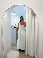 Embroidered Backless Summer Dress