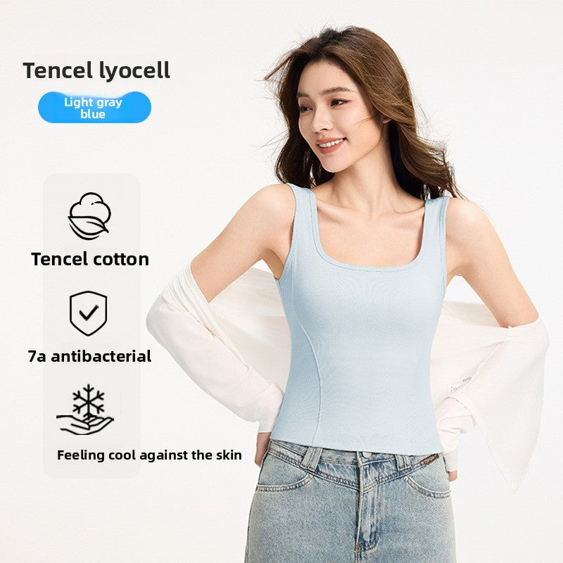 Women with wide-shouldered halter tops