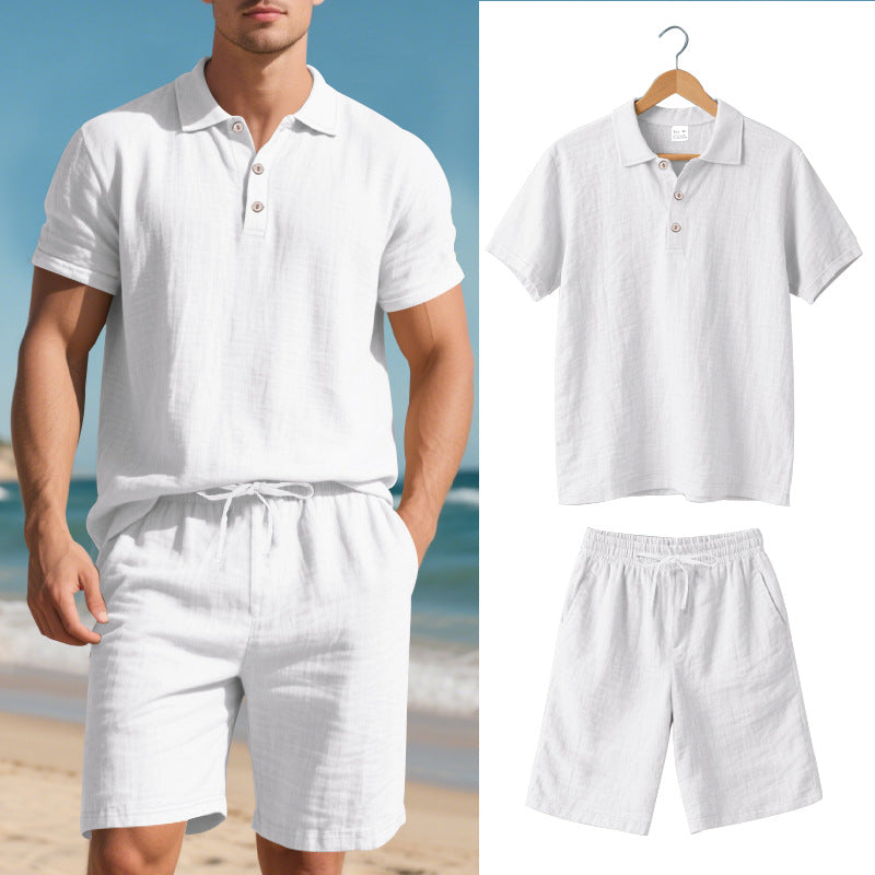 Two-Piece Polo Shirt and Shorts Set