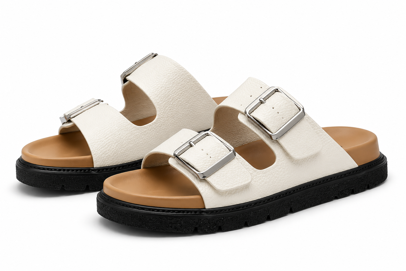 Sandalias de Doble Hebilla para Mujer