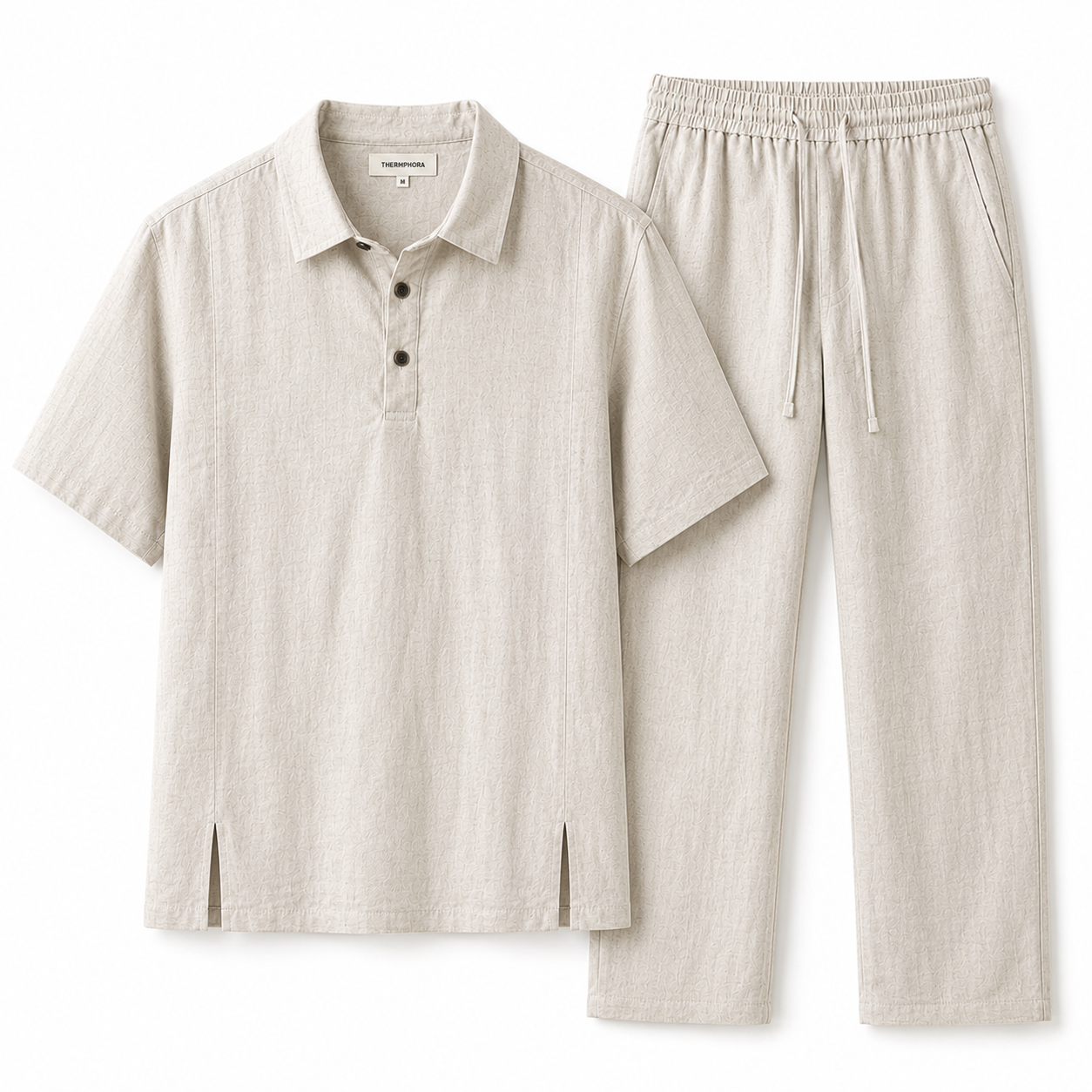 Conjunto de Lino para Hombre – Camisa Polo y Pantalón