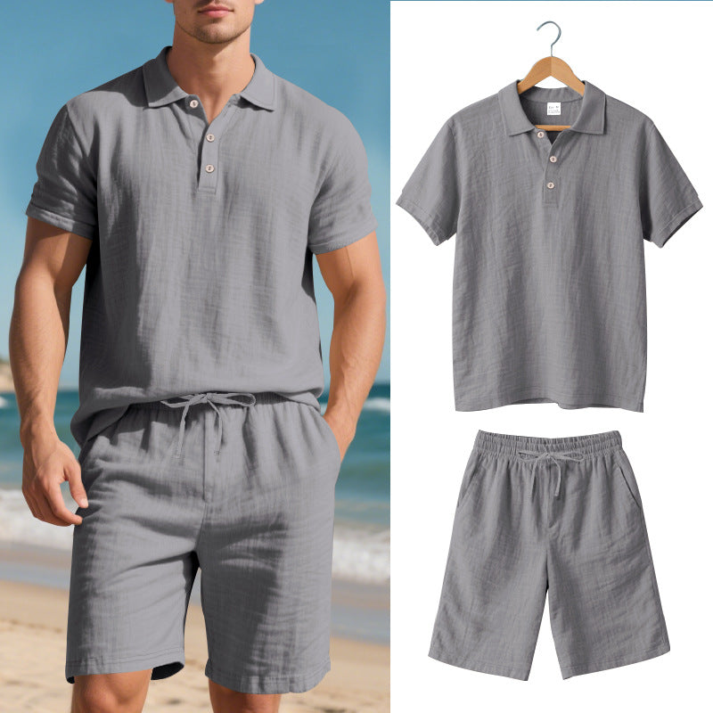 Two-Piece Polo Shirt and Shorts Set