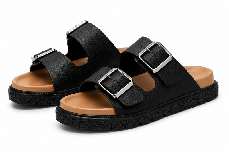 Sandalias de Doble Hebilla para Mujer